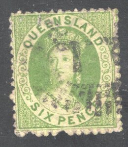 Queensland SC #28,  F/VF,  Used. Thin. CV 14.00  ....   5210024