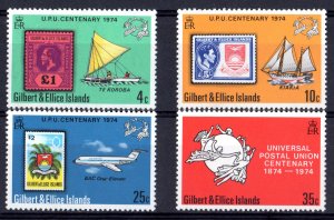 Gilbert and Ellice Islands 1974 Sc#226/229 SHIPS/JET/UPU CENTENARY Set (4) MNH