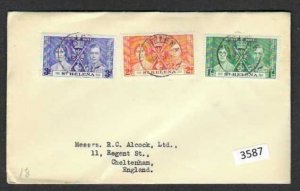 (3587) George VI Coronation 1937 Cover, St Helena, Messrs. R. C. Alcock Ltd