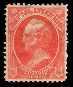 US STAMPS #O22 24c INTERIOR SET OFFICIAL MINT OG H $180 LOT #82535-8