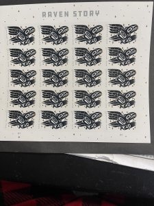 US 2021 Raven Story pane 0f 20 forever #5620 mint