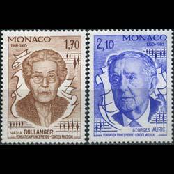 MONACO 1985 - Scott# 1473-4 Musicians Set of 2 NH