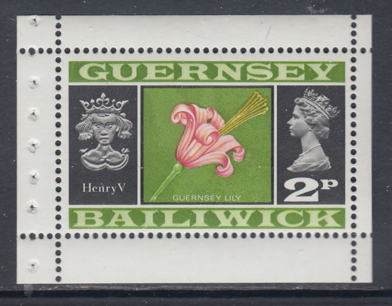 Guernsey 44a Booklet Pane MNH VF