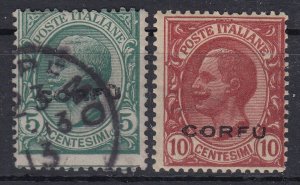 Italy Corfù - Sassone n.1aa +2  cv 330$  (1aa=variety shifted overprint +2 MH*)