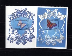 Grenada Grenadines 1096-97 1989 Butterflies MNH S/S ASP