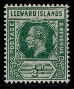 LEEWARD ISLANDS GV SG47, ½d yellow-green, M MINT.