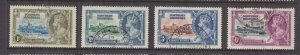 NORTHERN RHODESIA, 1935 Silver Jubilee set of 4, used.