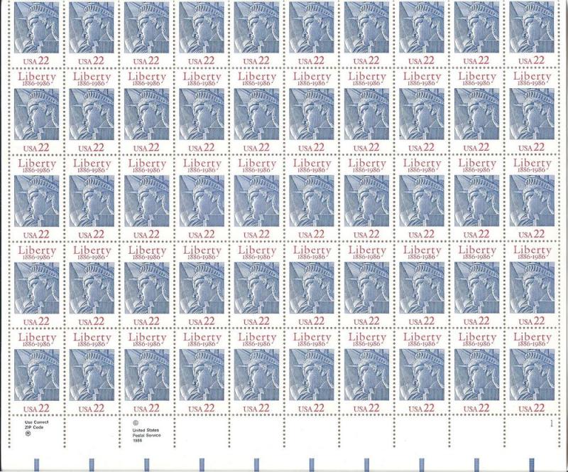 US #2224 22c Statue of Liberty (MNH) CV $35.00