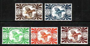 New Caledonia-Sc#252-7 ex 256- id8-five NH-Birds-1942-