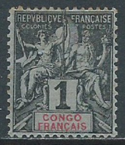 French Congo, Sc #18, 1c MH