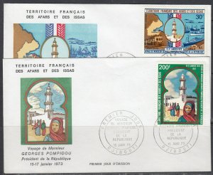 Afars & Issas C72-3 FDC - 1973 Visit of French President