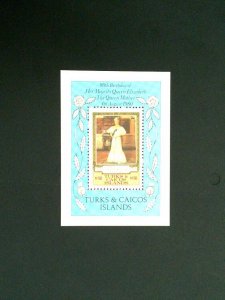 Turks & Caicos Stamps: 1980 Queen Mother Birthday; #441; Souvenir Sheet/1; MNH