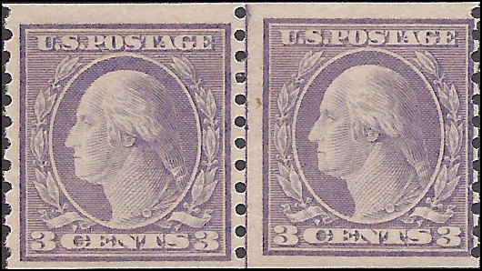 494 Mint,OG,H... Line Pair.. SCV $75.00