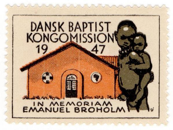 (I.B) Denmark Cinderella : Baptist Congo Mission Seal (1947)