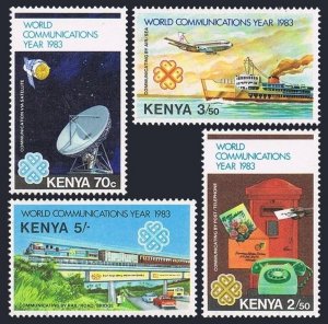 Kenya 266-269,MNH.Michel 263-266.Communication Year WCY-1983.Transport,Satellite