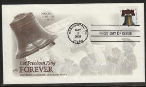 Just Fun Cover #4127D FDC Liberty Bell Artcraft Cachet.  (A740)