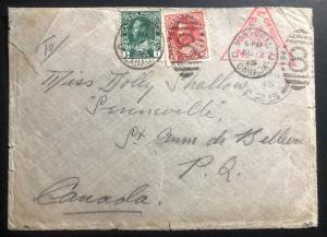 1915 Montreal Canada WWI Censored Cover To St Anne-de-Bellevue