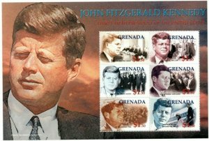 Grenada - 2002 - John F. Kennedy - Sheet Of 6 - MNH