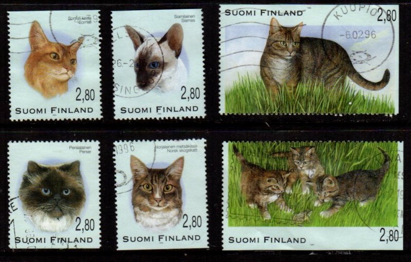 Finland - #972 - 977 Cats set/6 - Used