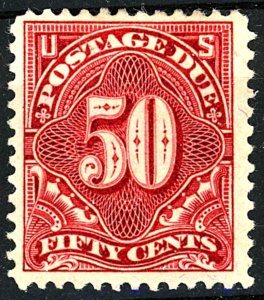 U.S. #J50 MINT WITH CERT OG HR