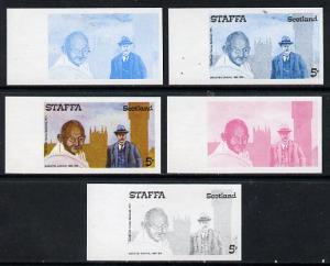 Staffa 1979 Gandhi 5p (with Ramsay MacDonald) set of 5 im...