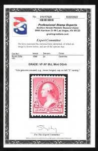 momen: US Stamps #220a ONE CAP MINT OG NH PSE GRADED CERT VF/XF-85J LOT #79144*