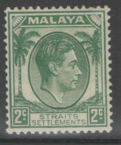 MALAYA STRAITS SETTLEMENTS SG279 1937 2c GREEN MTD MINT 