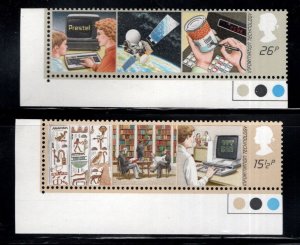 Great Britain Scott 1000-1001 MNH** Information Technology stamp set