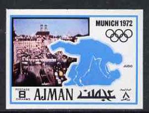 Ajman 1971 Judo 8dh from Munich Olympics imperf set of 20...