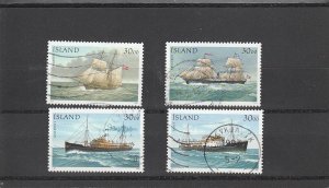 Iceland  Scott#  745a-745d  Used  (1991 Ships)