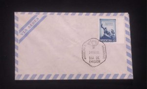 C) 1962, ARGENTINA, AIR MAIL, 150TH ANNIVERSARY OF THE NATIONAL FLAG,