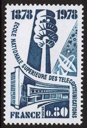 France Sc#1586 1978 National Telecommunications School MNH