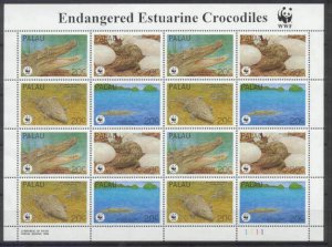 Palau 323 MNH m/s WWF-94(Crocodile) SCV14