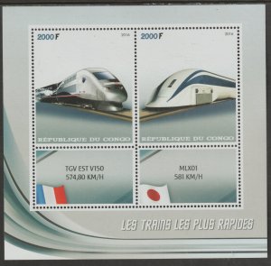 HIGH SPEED TRAINS sheet containing two values mnh