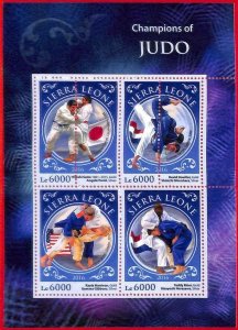 A4637 - SIERRA LEONE - ERROR MISPERF: 2016 Judo, Flags, Harrison, Gibbons, Saito