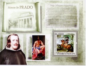 CLOSE OUT SAO TOME 2007 PRADO MUSEUM SET OF THREE SOUVENIR SHEETS MINT NH