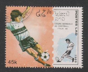 Laos 906 World Cup Soccer 1990