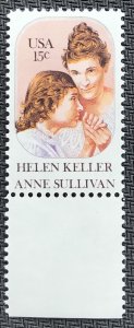 US #1824 MNH Single w/Selvage Helen Keller/Anne Sullivan SCV $.30 L10