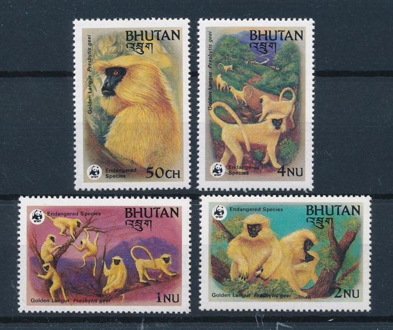 [54044] Bhutan 1984 Wild animals Mammals WWF Golden langur MNH