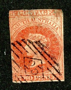 1856 South Australia Sc.# 6 U cv $90  (116 BCXX )