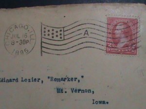 ​UNITED STATES-1894 SC#248 129 YEARS OLD-WASHINGTON COVER-FANCY CANCEL VF RARE