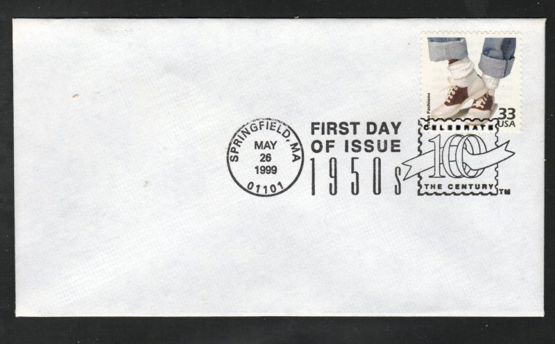SC#3187b - (33c) - FDC - Celebrate the Century - 1950s - Teen-Fashions