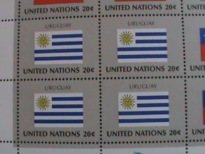 ​UNITED NATION-1984 SC#433-436 U. N. FLAGS SERIES MNH FULL SHEET- VERY FINE