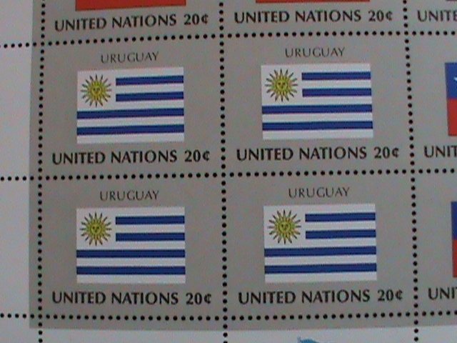 ​UNITED NATION-1984 SC#433-436 U. N. FLAGS SERIES MNH FULL SHEET- VERY FINE