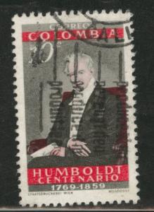 Colombia Scott 714 Used Humboldt stamp from 1959