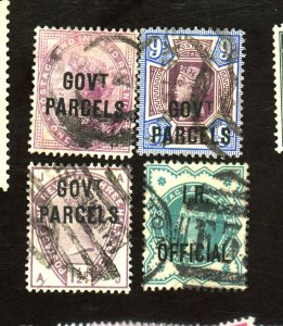 GREAT BRITAIN #O16 O27 O35 O37 USED FVF Cat $220