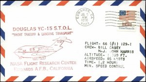 7/8/76 Douglas YC-15 Test Program Plane #1 Flight #66, Edwards, CA