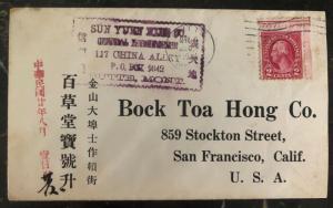 1920s Butte MT USA Cover To San Francisco Ca Chinese Writing