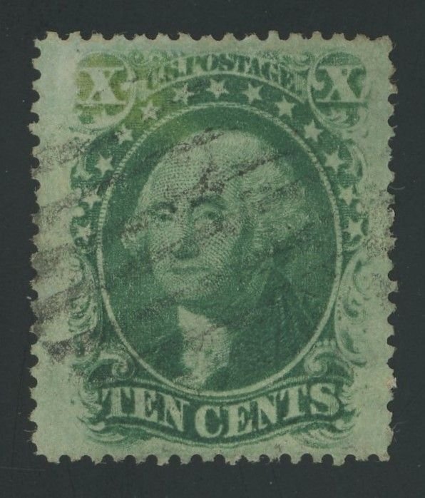 USA 35 - 10 cent Washington Type V - VF Used - black circle of bars cancel