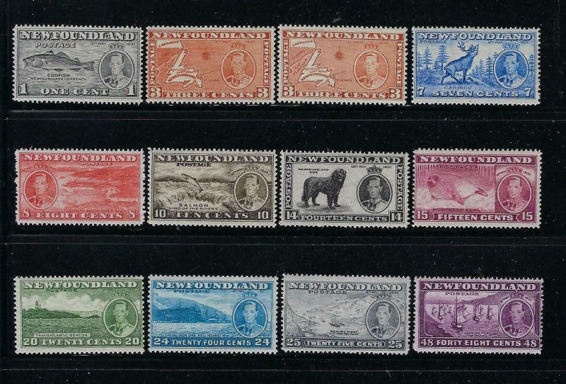 NEWFOUNDLAND SCOTT #233-243 (BOTH DIES OF THE 3D)  - MINT NEVER HINGED/LH